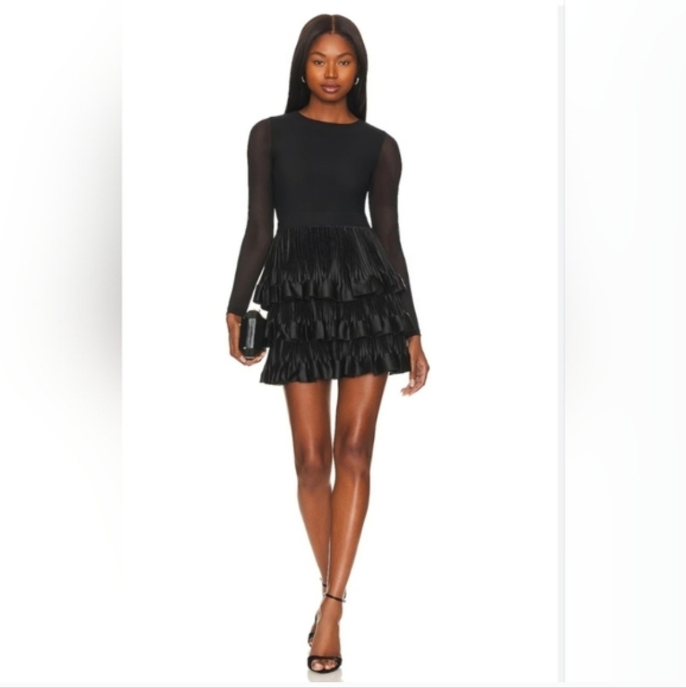 ALICE + OLIVIA CHARA TIERED RUFFLE MINI DRESSSIZE 6 $495 - Picture 7 of 16